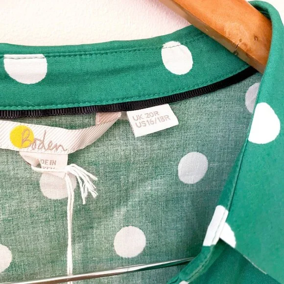 NWT Boden Women's Short Sleeve Shirt Dress, Size 16/18 - Picture 5 of 6